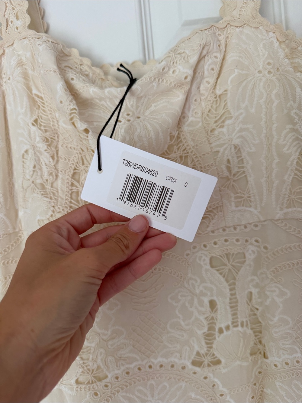 NEW Few Moda o.p.t Jordyn Cotton Cream Midi Dress - Picture 8 of 8